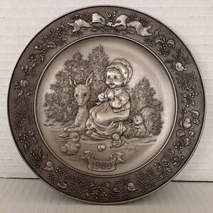 Hallmark‎ 1989 Christmas Plate The Miracle of Christmas Limited Edition Pewter